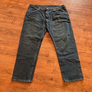 Wrangler Premium Denim Jeans Denim Pants Men’s 42x32 Dark Wash Straight Leg